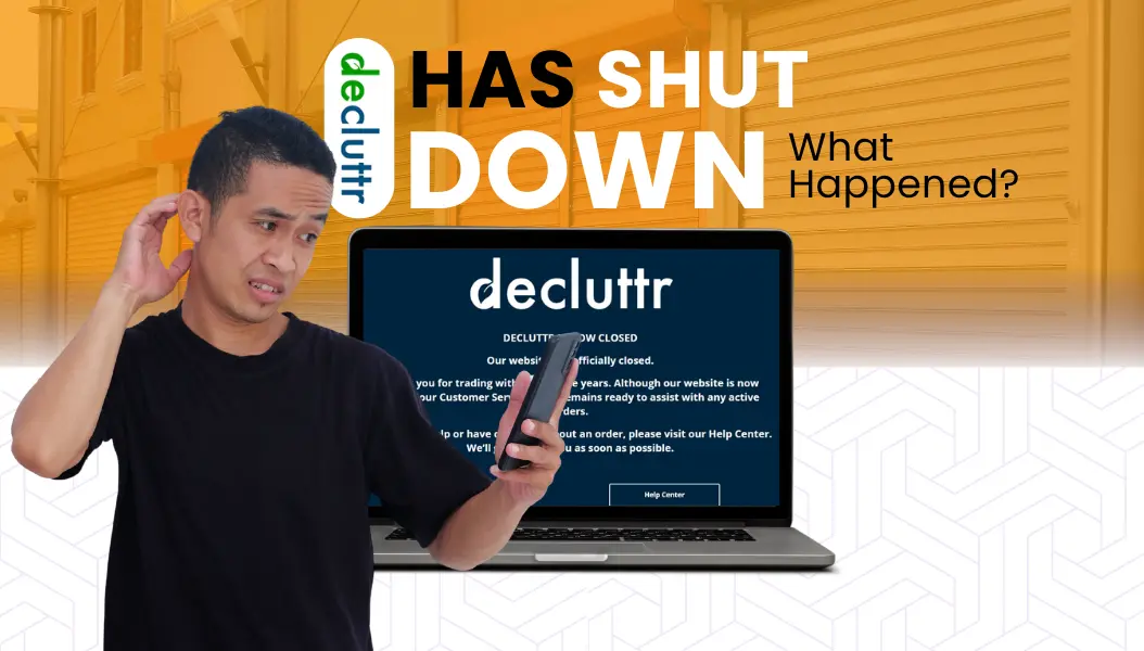 Decluttr shut down in 2025 – confused user reacting to site closure error, looking for alternatives like SellMyCellphone.